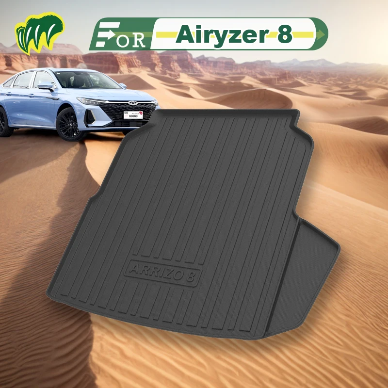 

Коврик для багажника автомобиля Chery Airyzer 8 2022-2023 на заказ, всесезонный черный коврик для груза, 3d-формочка, лазерные измерения, подкладки для багажника