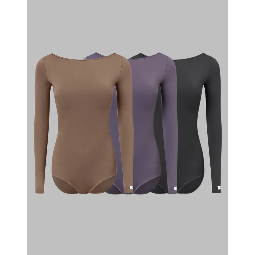 

Новинка 2026: Женский комбинезон для латиноамериканских танцев, топ для тренировок, с длинным рукавом, без спинки, боди для сальсы, самбы, ча-ча-ча, латино-танцевальная одежда BS002