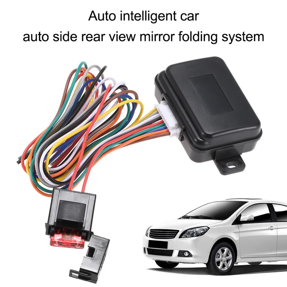 Car intelligent rearview mirror folding system automatic side mirror folding controller for vehicle protection
