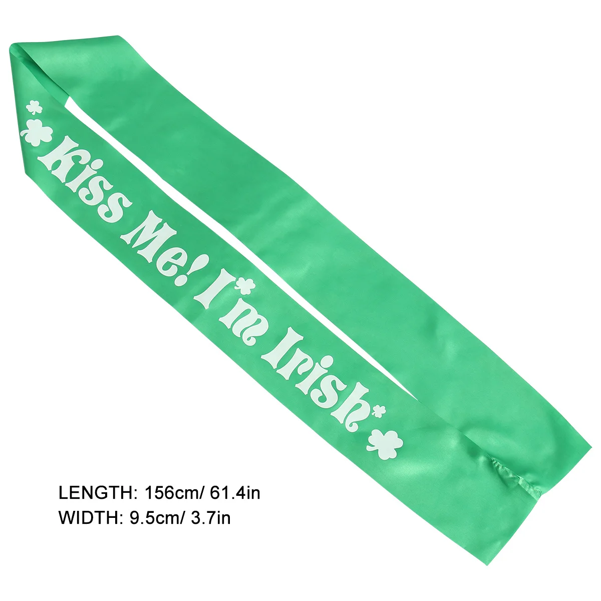 I'm Shamrock Green Shoulder Sash Premium Quality Sequins St Patricks Day Party Parade Accessories Decorations