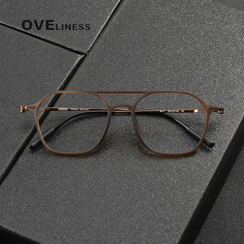 

Acetate Titanium optical Glasses Frame Men Retro Square myopia Prescription Eyeglasses frames Women Vintage Eyewear spectacles