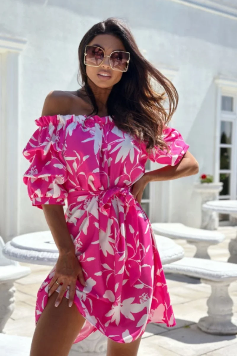 Off Shoulder Midi Dress Sportswear Summer - Image 5