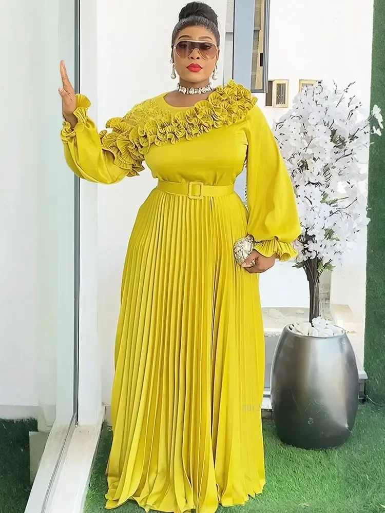 

Elegant African Dresses For Women Dashiki Summer Autumn Maxi Dress Ladies Traditional African Clothing Fairy Long Dress 2025 New
