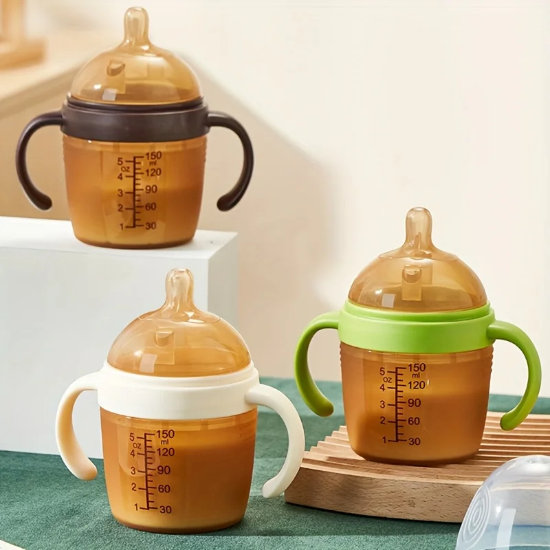 

2pcs/1pc set 150ML infant simulated breast milk bottle, made of food grade silicone material, is a safe and reliable weaning