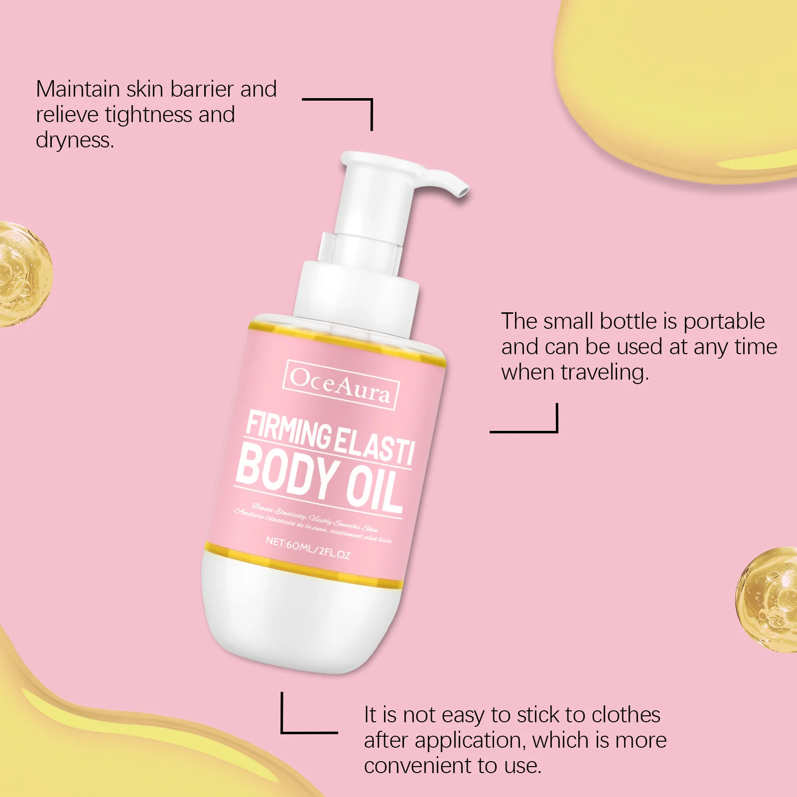 

Firming Massage Oil Prevent Sagging Lifting Tightening Smooth Deep Moisturizing Enhance Skin Elasticity Nourishing Massage Oil