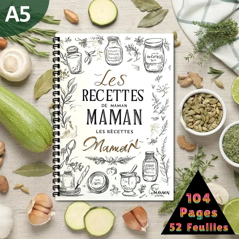 livro-de-receitas-frances-caderno-a5-com-encadernacao-espiral-colecao-de-receitas-capacidade-para-ate-100-receitas-tema-de-culinaria-vintage-desenhado-a-mao