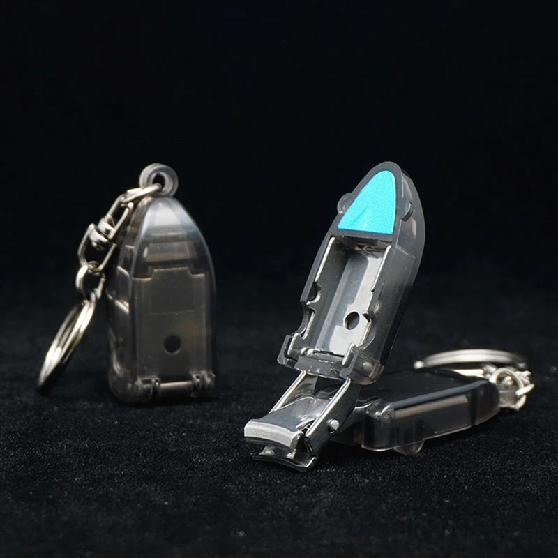 Mini Nail Clipper Foldable Fingernail Cutter Wide Jaw Opening Manicure Tool With Key Ring Outdoor Camping Multi Tool