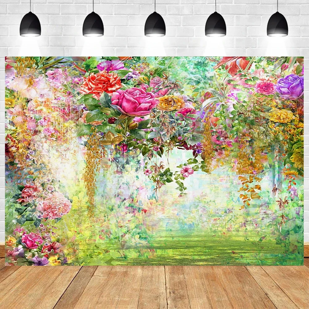 Spring Garden Scenic Theme Birthday Party Wedding Baby Shower Photography Vinyl Background Children Room Decor Supplies