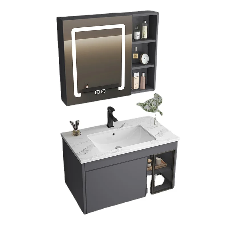 

YY Ceramic Whole Washbin Wall-Mounted Bathroom Washbasin Combination Washstand