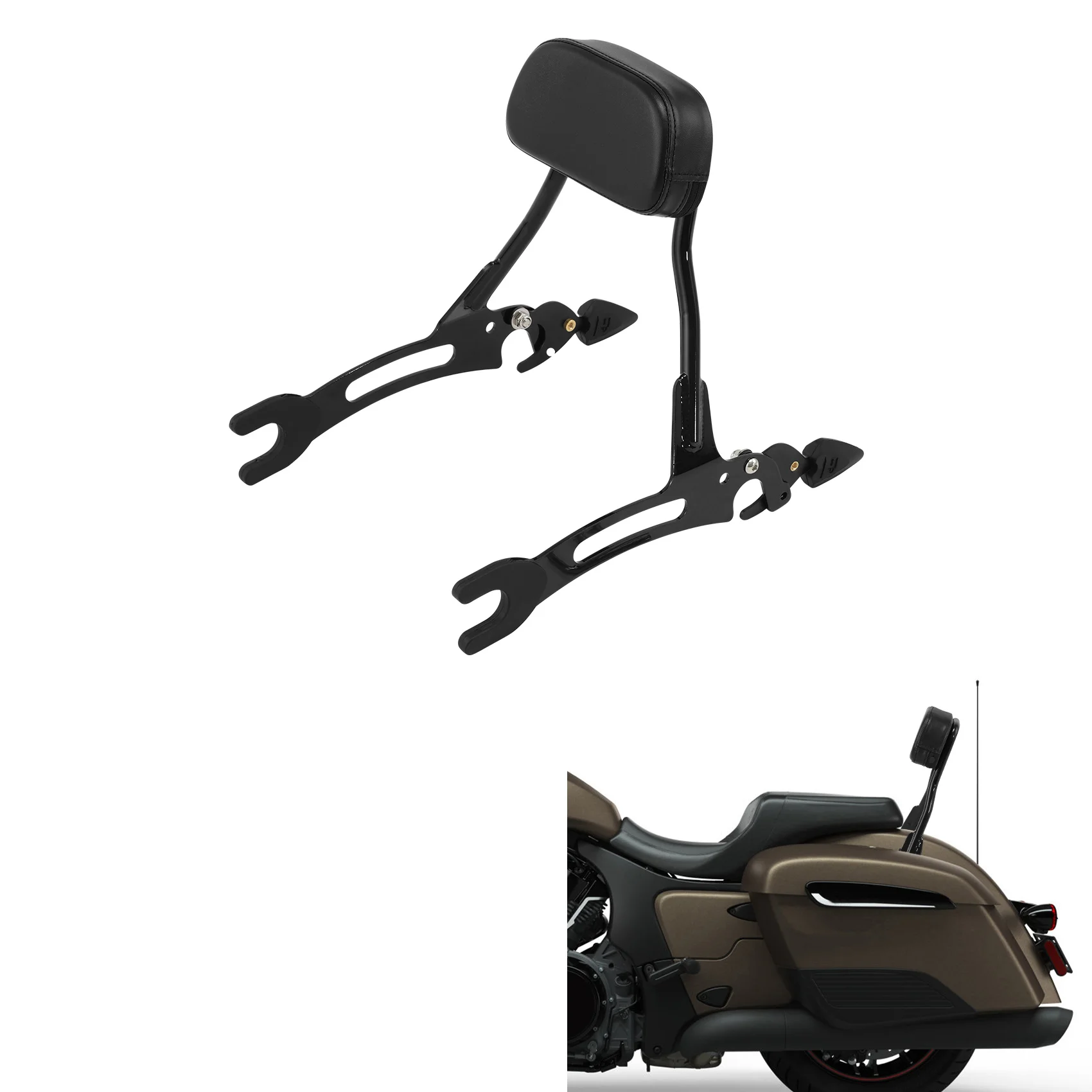 

Sissy Bar Backrest Pad Fit For Indian Chief Dark Horse Chieftain Springfield Roadmaster Challenger Limited Motorcycle Accessory
