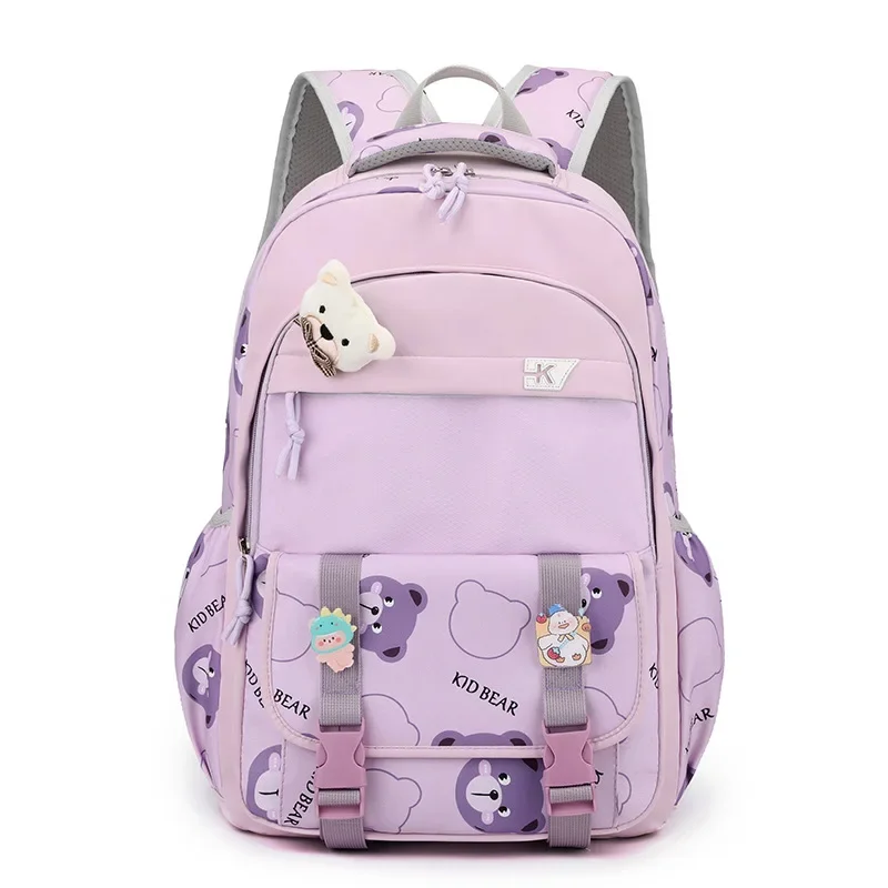 Mochila infantil bonito urso graus 3-6 saco de escola ortopédica leve para alunos da escola primária