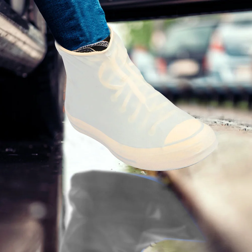 4 قطع من أغطية الأحذية المقاومة للماء، واقيات أحذية المطر القابلة لإعادة الاستخدام، غير قابلة للانزلاق، مناسبة للرجال والنساء، أنشطة خارجية قابلة للطي #2