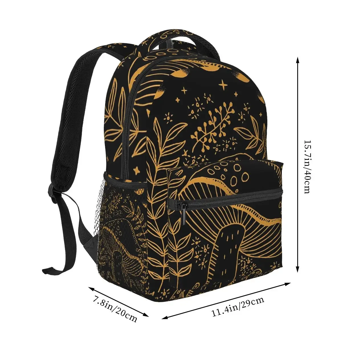 Goblincore Cottagecore Witchy Moon With Fungi Mushroom Backpacks Boys Girls Bookbag Children School Bags Rucksack Shoulder Bag