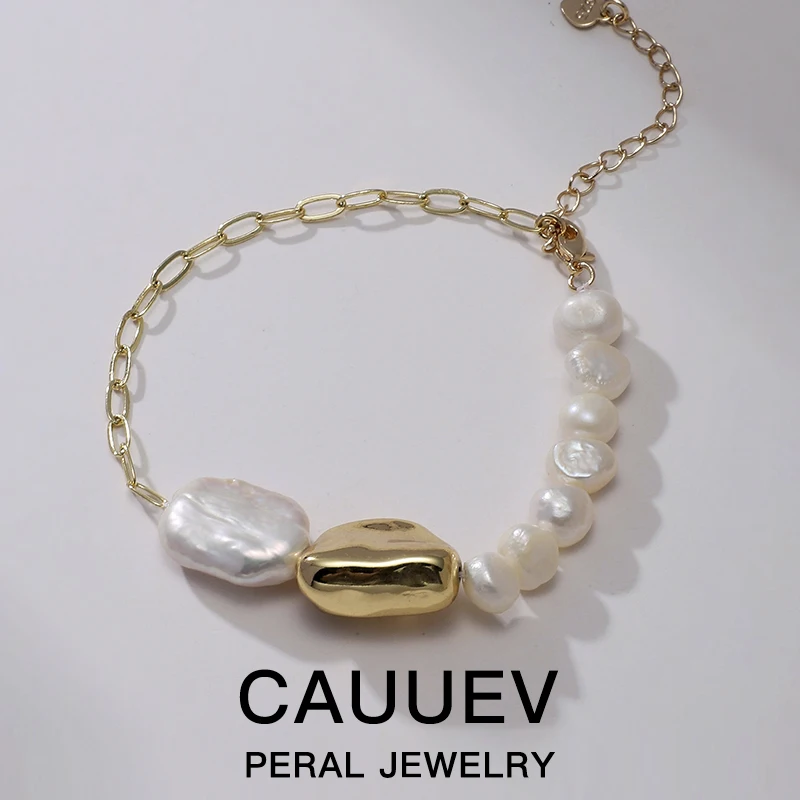 100% Natural Baroque Freshwater Pearl 14K Gold Filled Female Charm Bracelet Promotion Jewelry For Women Gifts Never Fade