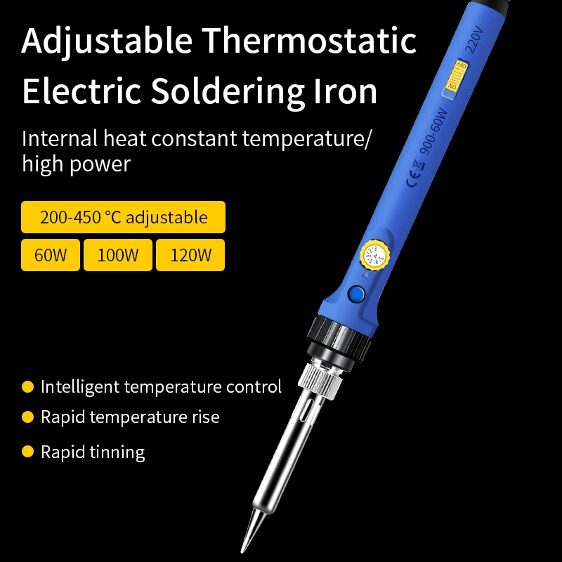 New Soldering Iron Adjustable Temperature Electric Solder Iron Rework Station Mini Handle Heat Pencil Welding Repair Tools 60W