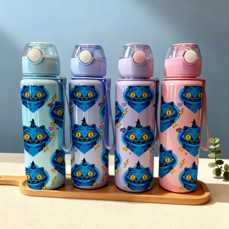 

3D Printed Devil Hunter Kpop Cartoon Cat Water Cup – BPA-Free Plastic Cup, 700ml Leak-Proof for Daily Use & Kpop Fan Collection