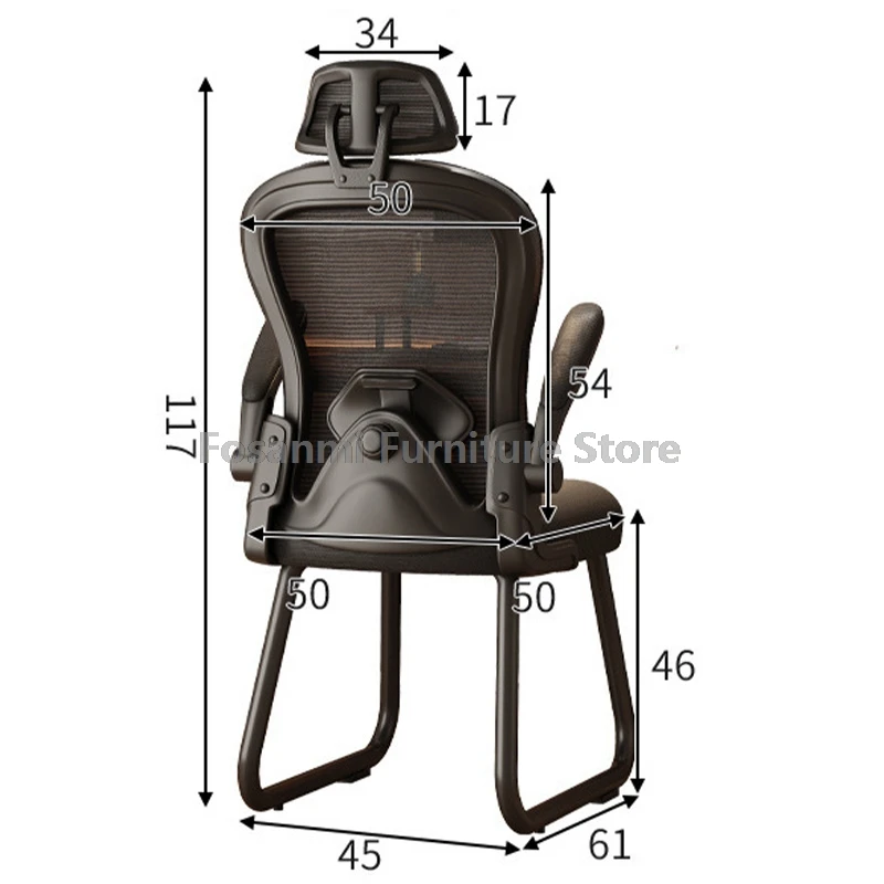 เก้าอี้คอมพิวเตอร์สำนักงานตาข่ายระบายอากาศแบบปรับได้เก้าอี้เล่นเกมที่บ้านแบบโค้งเท้าคงที่สะดวกสบายพร้อมเก้าอี้โต๊ะเกมเมอร์รองรับเอว