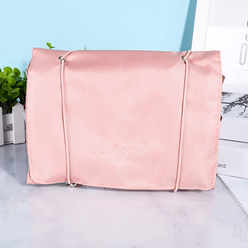 Ladies Organizer For Makeup Bags 4PCS Separable Pouch Oрганайзер Rope Strap Sac Foldable Mesh Cosmetic Bag Kосметика для макияжа