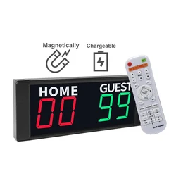 Magnetic Battery Powered Electronic Scoreboard with Remote, Portable Mini Digital LED Table Score Keeper, 1.5