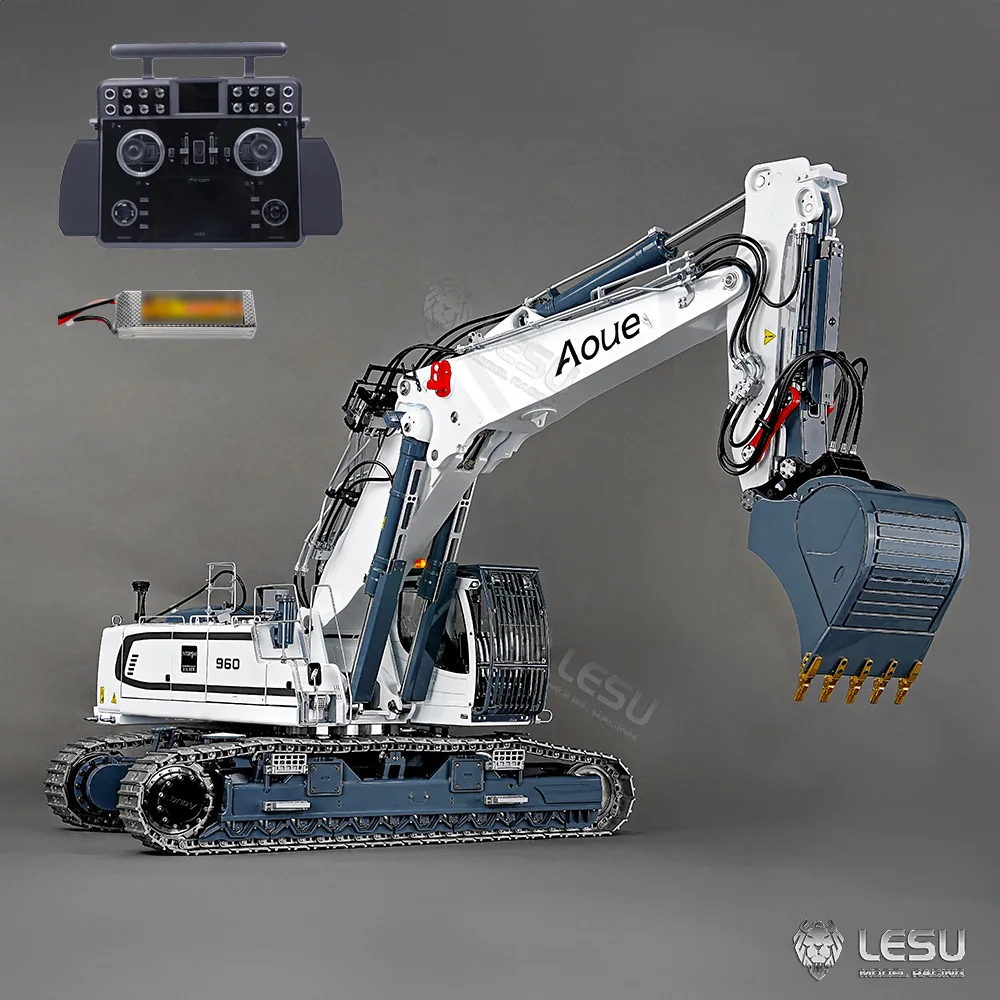 1/14 RTR LESU 960 RC Hydraulic Excavator Aoue Finished Heavy Radio Control Digger W/ Light 13-ways GPS RC Construction Trucks