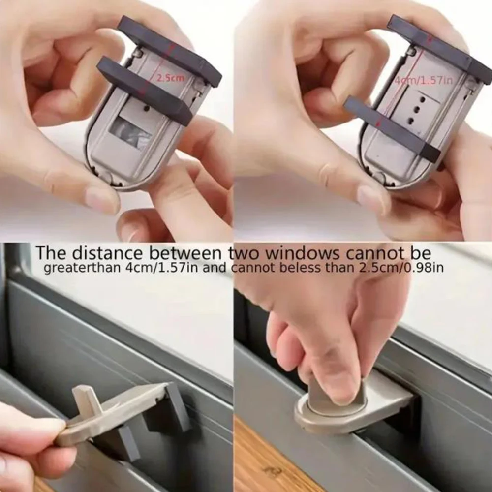 1Pc Window Limiter Aluminum Alloy Window Lock Buckle Living Room Sliding Door Fixed Buckle Window Sliding Fixing Buckle S003957 - view 6