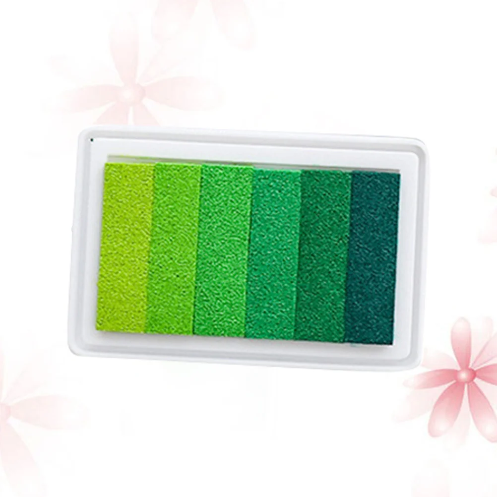 1 قطعة قوس قزح مختمة ختم مجموعة 6-اللون التدرج متعدد الألوان الحرفية منصات الحبر DIY بها بنفسك سجل القصاصات بصمة الفن ختم العمل