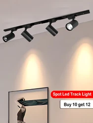 LED Track Light Spot Rail Set Led Track Lighting 12W 20W 30W 40W Rails lamp Ceiling Spotlight For Kitchen Store Living Room Home