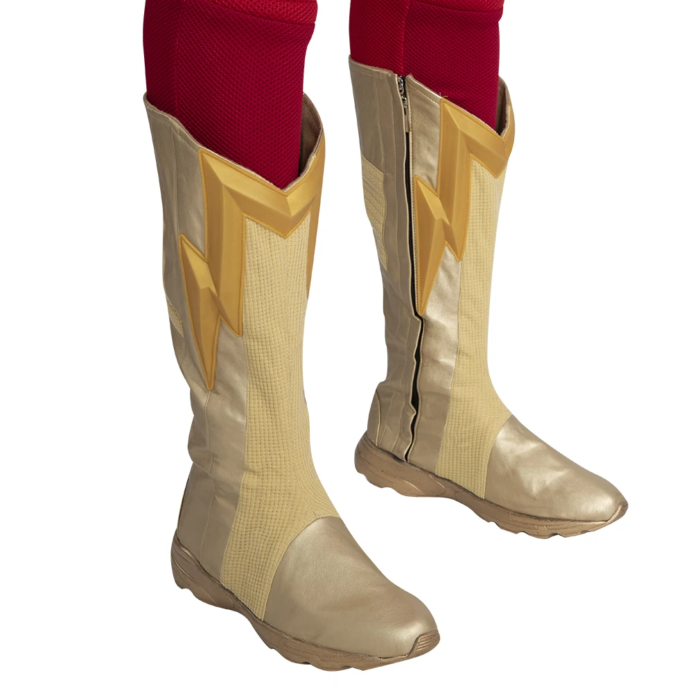 Superhero Barry Season 8 Cosplay Golden Boots Adult Men Halloween Carnival Allen Gold Shoes Hero Costume Accessories