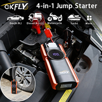 GKFLY 4 In 1 Car Jump Starter with Air Compressor Portable Power Bank Cars Battery Starters Starting Auto Tyre Inflator