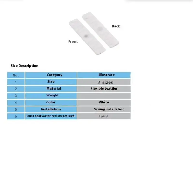 Electronic Label High Temperature UHF Sew Soft Textile Silicone Non-Woven Label Laundry Tag RFID