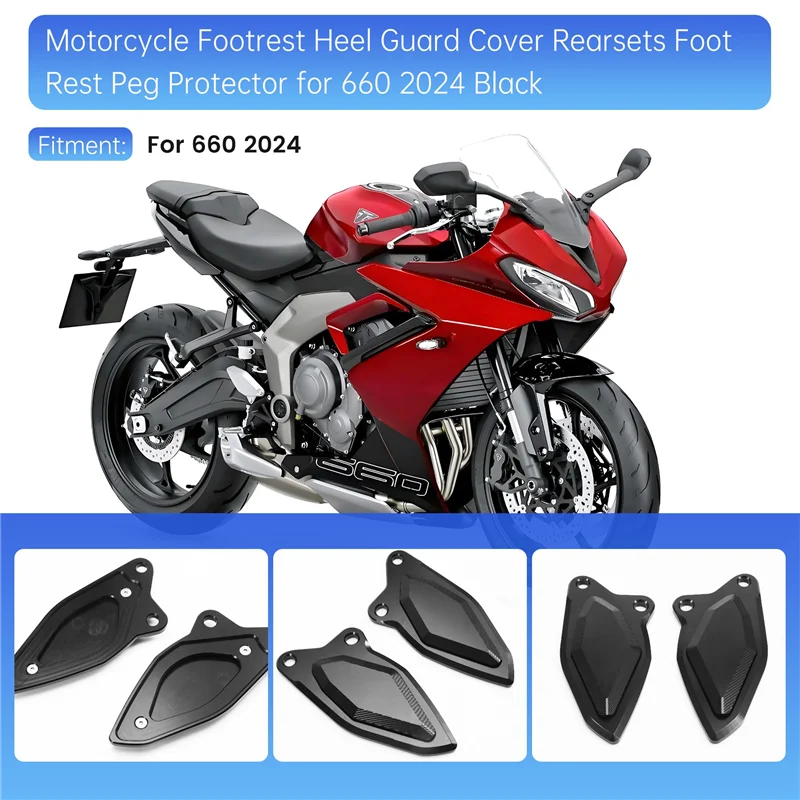 

Motorcycle Footrest Heel Guard Cover Rearsets Foot Rest Peg Protector For Daytona 660 2024-T61C