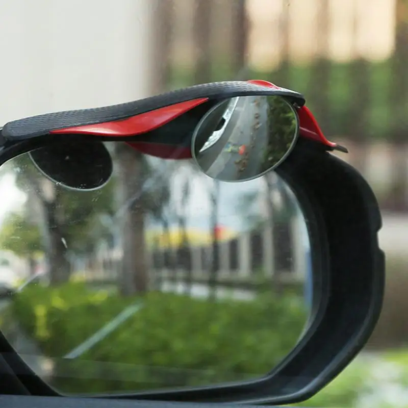 Car Mirror Blindspot Mirror Car Rear Mirror Rain Eyebrow 2 In1 Reversing Small Mirror Self Adhesive Rain-Proof Side Mirror Rain