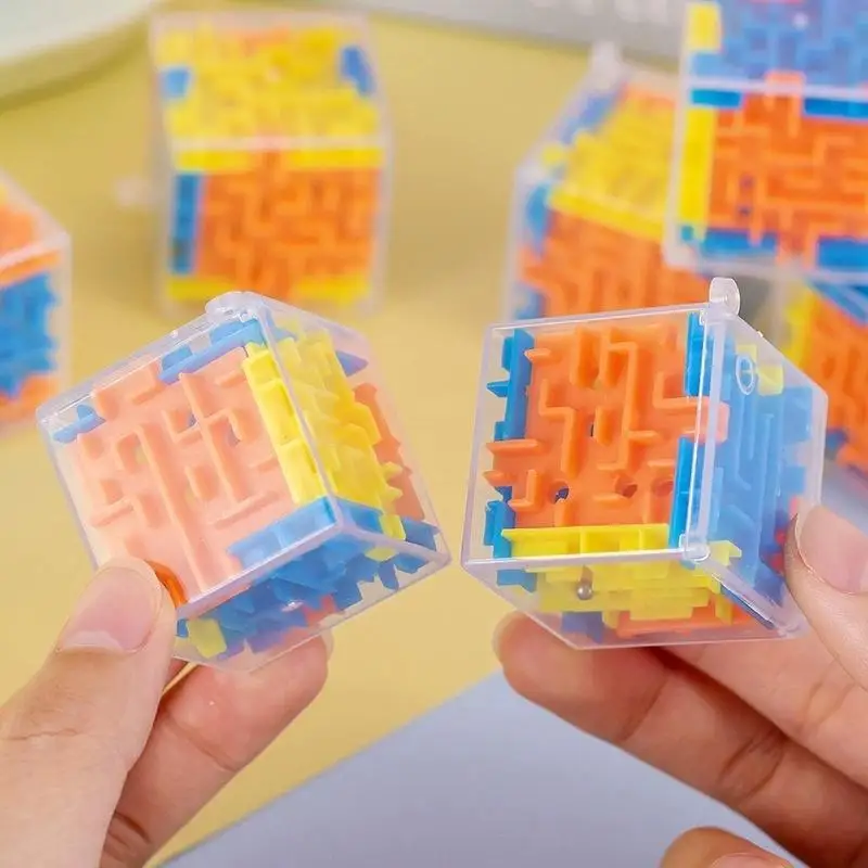 1/2/4Pcs Six-Sided Challenge Maze Transparent Puzzle Speed Cube Rolling Ball Cubes Maze Toys For Intellectual Toys