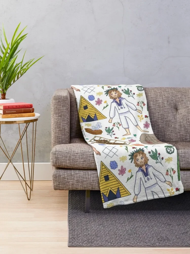 Midsommar Pattern #1 (No Background Variation) Throw Blanket Luxury Thicken Decorative Sofas Blankets