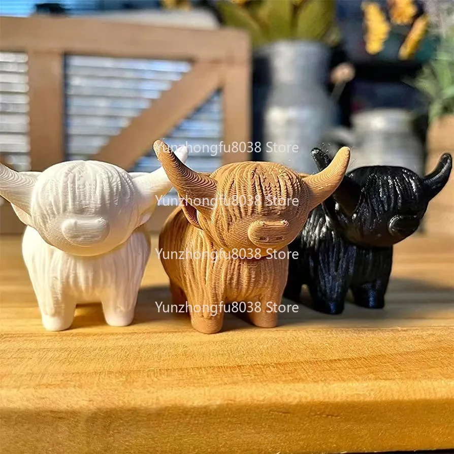 

Creative Cute Highland Cattle Flower Pot Potted Plant Ornament