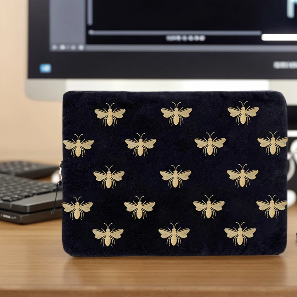 

Animal Pattern Printing Cotton Fabric Laptop Case Protective Notebook Bag For 11/13/14 Inch Laptop Tablet Women Clutches