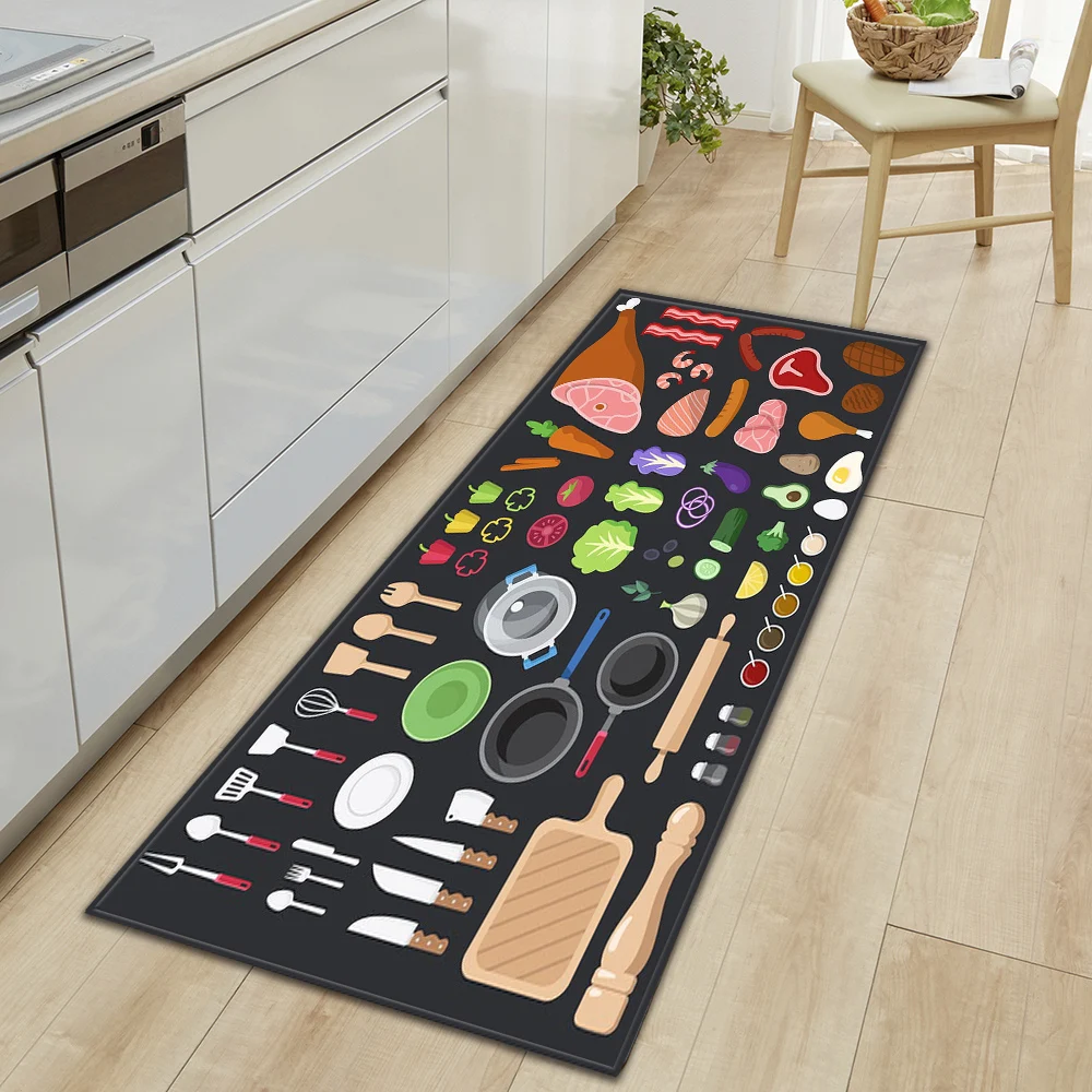 Modern Kitchen Floor Mat Home Hallway Entrance Doormat Living Room Bedroom Decor Carpet Balcony Bathroom Door Anti-Slip Foot Rug