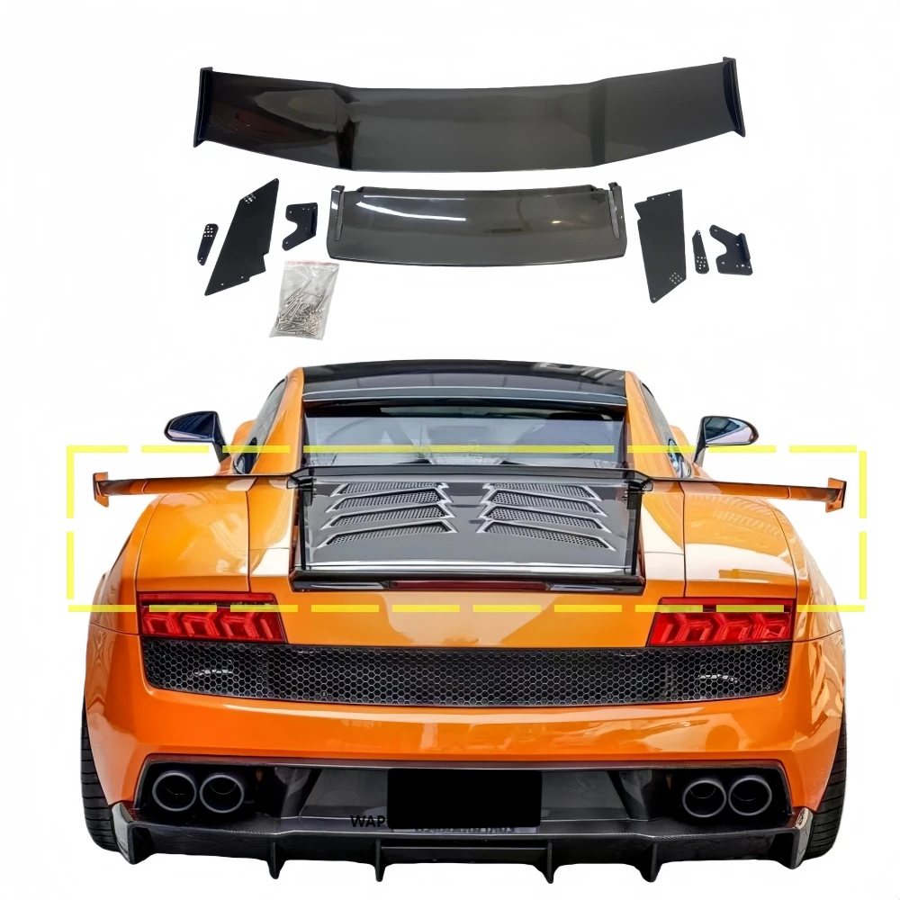 

Carbon Fiber Rear Spoiler Wing for Gallardo LP550 LP560 LP570 Front and Rear Bumper Tail Wing Body Kit Engine Hood