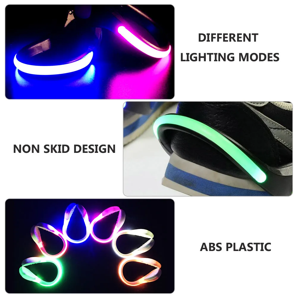

6pcs Led Shoe Light Clips Safety Night Running Gear For Walkers Runners Bicycle Riders Non-Slip 2 Flash Modes Outdoor Essentials