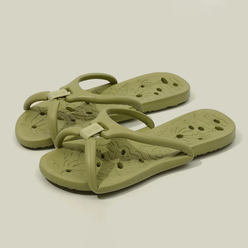 1Pairs Ladies Travel Bath Slippers Portable Flip Flops Beach Swim Summer Couple Shower Waterproof Folding Sandals Hotel Slides