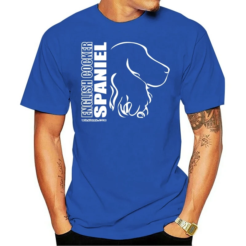 Print Round Neck Man TWILPROF T-Shirt Hunde ENGLISH COCKER SPANIEL Profil WILSIGNS Siviwonder Print T-Shirts