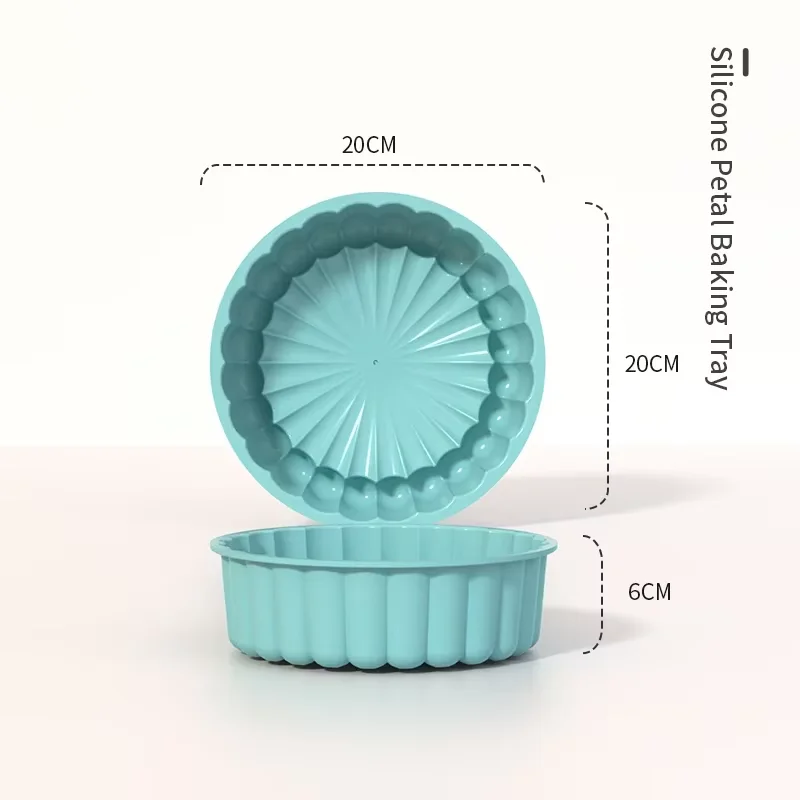 9-inch silicone chiffon cake mold, cylindrical, round, high-temperature resistant DIY mold, baking tool, dessert