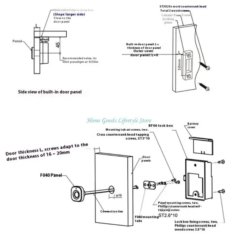 E74E Electronics Fingerprint Door Lock for Home Office and Dorm Security Designs
