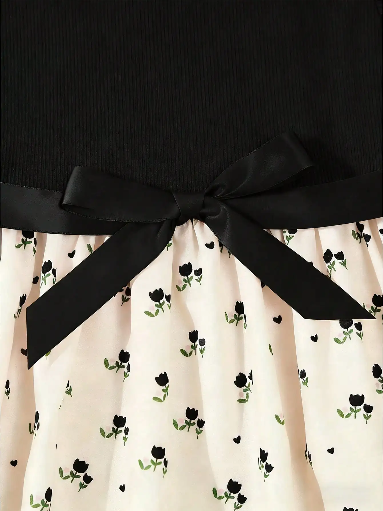 Sommerliches Mädchenkleid im Sommerstil, ärmellos, mit Rundhalsausschnitt, bedruckt, süßes Outfit mit fliegenden Ärmeln und Gürtel, Rosa – Detail 19