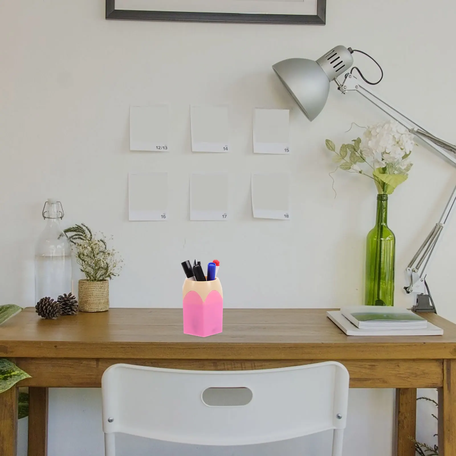 

4 Pcs Pencil Holder Pots Shaped Cute Holders Pretty Holds Pencils Colorful Desktop Cup Creative Cartoon Office