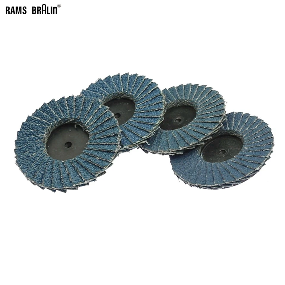 

4 pieces 2"/3" Rotary Lock Grinding Wheel Zirconia Drill Abrasive Disc for Metal Deburring Finishing