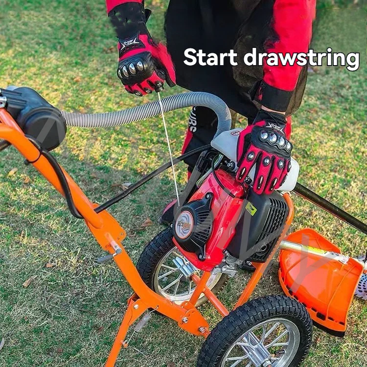 Hand-push Lawn Mower Engine Gasoline Grass Trimmer Agricultural Weeding Machine 2/4 stroke Grass Cutter Ditching Machine