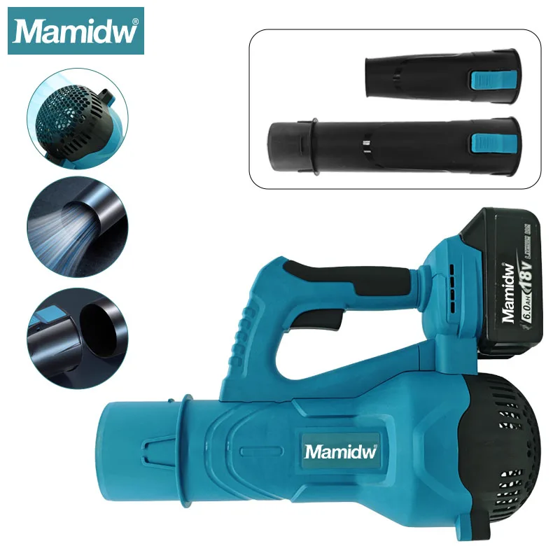 Mamidw 38000 دورة في الدقيقة منفاخ الهواء اللاسلكي 3 in1 فرش يده ورقة نفاثة توربو منفاخ أداة السلطة لبطارية ماكيتا 18 فولت دبوس