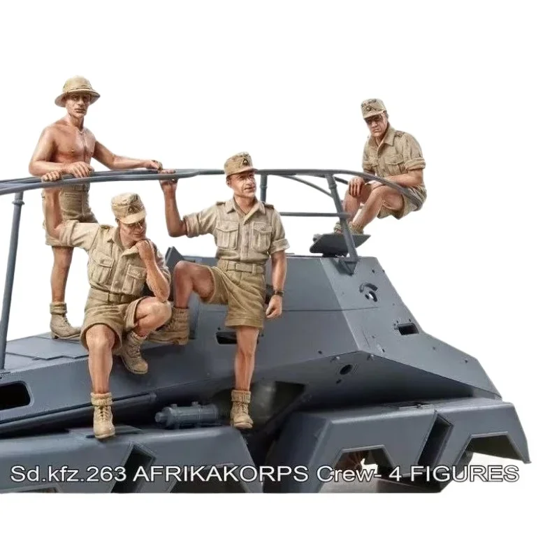 

1/35 Scale Resin Figure Assembly Model Kit Armored Tank Soldier 4-Person Historical Hobby Miniature Unassembled and Unpainted