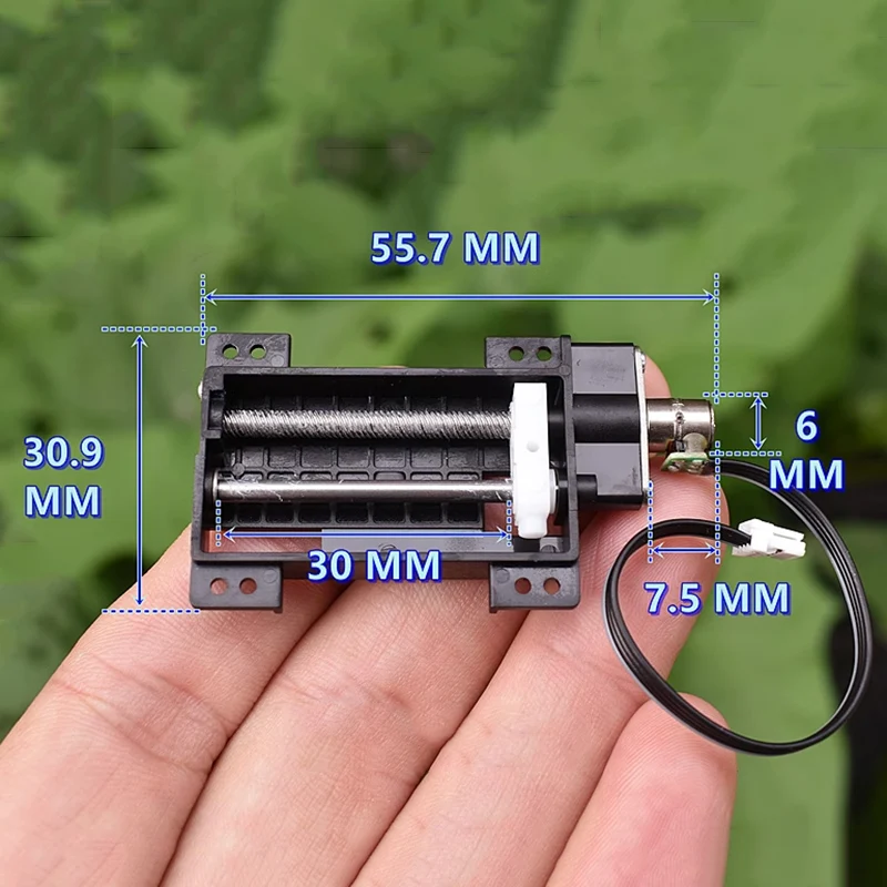2-Phase 4-Wire 6mm Linear Stepper Motor Slide Table 30mm Stroke Planetary Gearbox Micro Linear Actuator 3D Printer CNC DIY